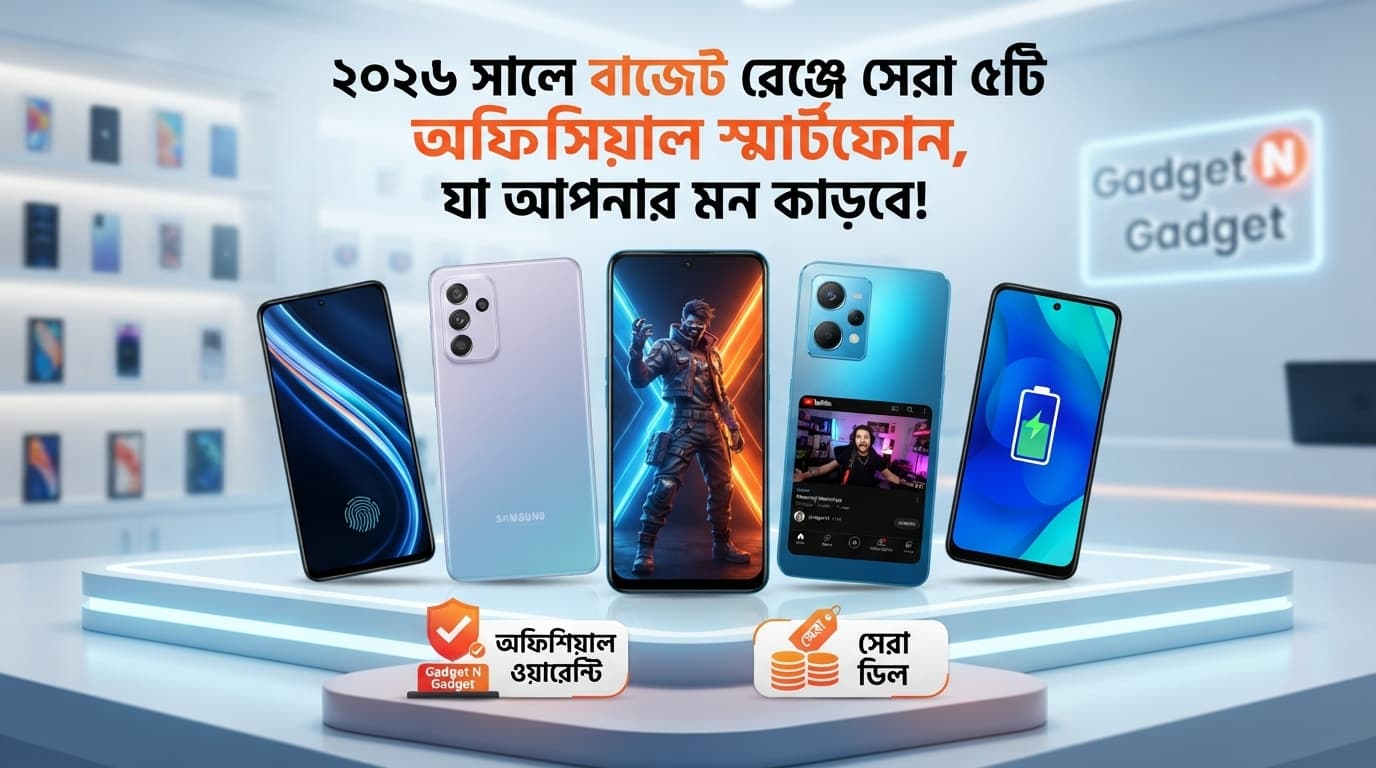 ২০২৬ সালে বাজেট রেঞ্জে সেরা ৫টি অফিসিয়াল স্মার্টফোন, যা আপনার মন কাড়বে!