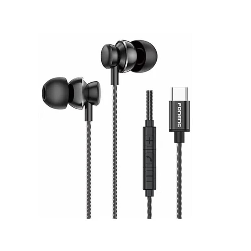 FONENG T67 Type-C In-Ear Heavy Bass Wired Earphone