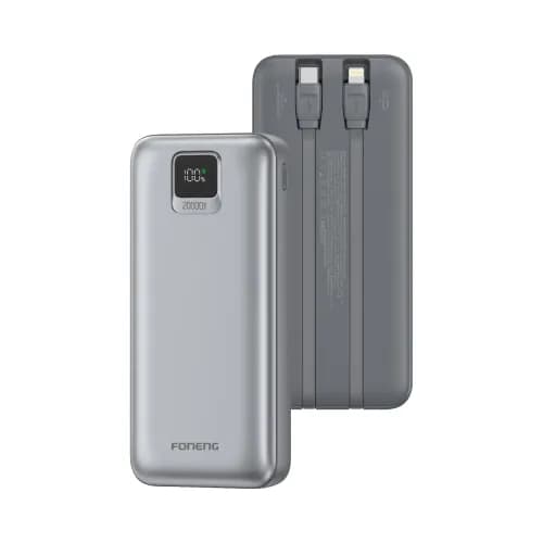 Foneng PX136 20000mAh 22.5W Power Bank With Built-in Cable