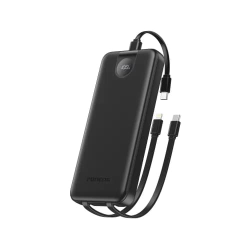 Foneng PX106 22.5w Fast Charging Portable Power Bank with Built-In 3 Cables-10000mAh